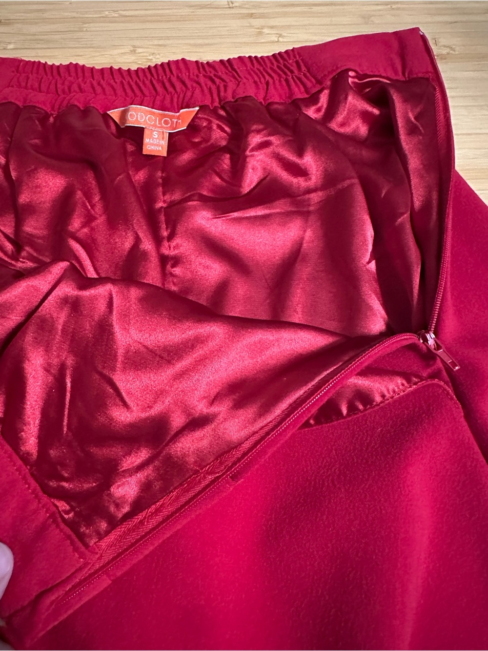 ModCloth Classic Midi Length Red Circle Skirt with POCKETS - Picture 5 of 8